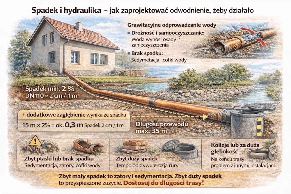 jak zaprojektować odwodnienie rynien 