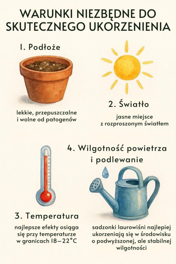 Warunki niezbędne do skutecznego ukorzenienia laurowiśni 